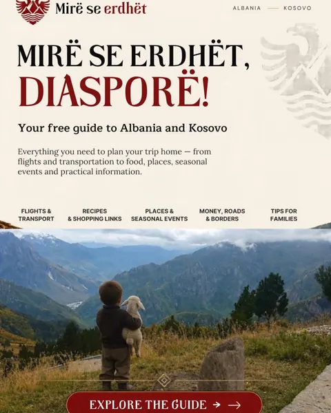 Mirë se erdhët Instagram post: Mirë se erdhët, Diasporë! Your free guide to Albania and Kosovo