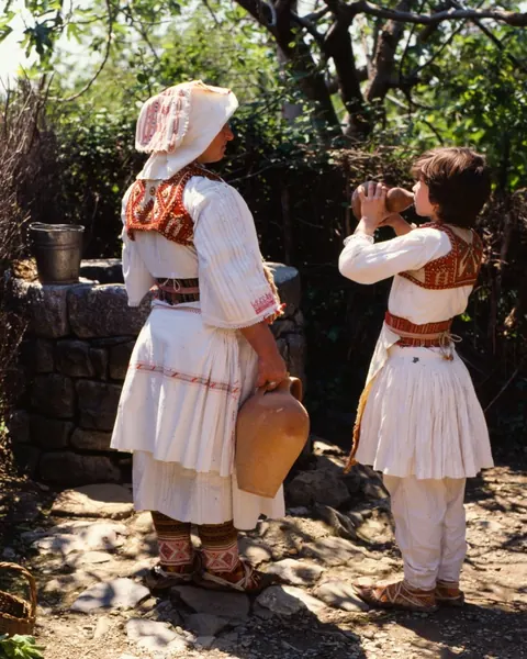 Albanian traditional clothing from Kallmet, Lezhë, shared on Traditat Shqiptare