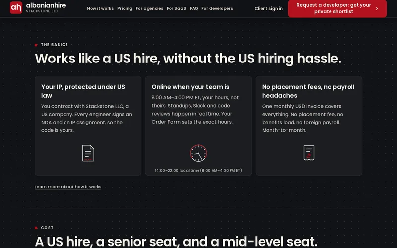 AlbanianHire basics section
