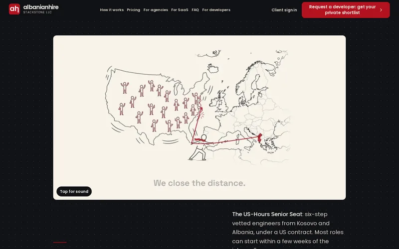 AlbanianHire homepage