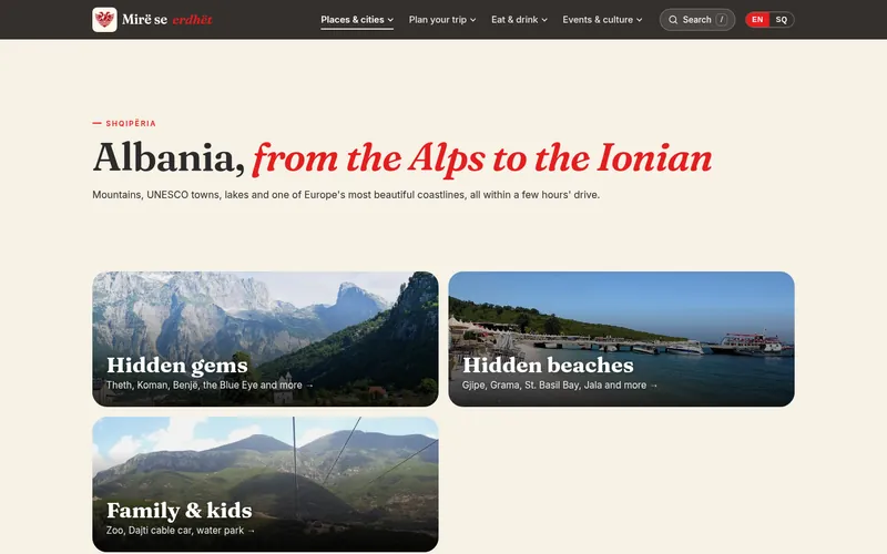 mireseerdhet.com Albania page