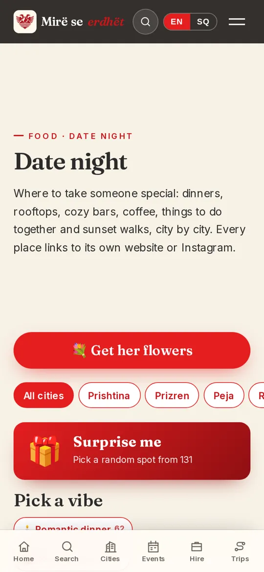 mireseerdhet.com Date night page on a phone