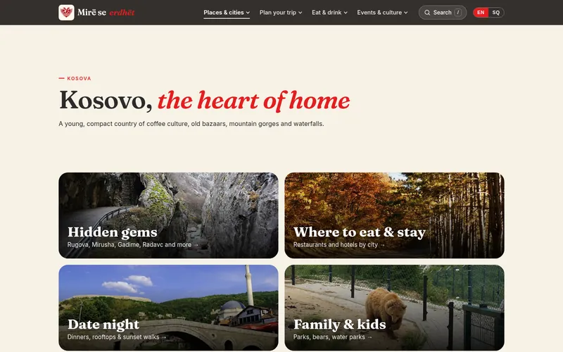 mireseerdhet.com Kosovo page